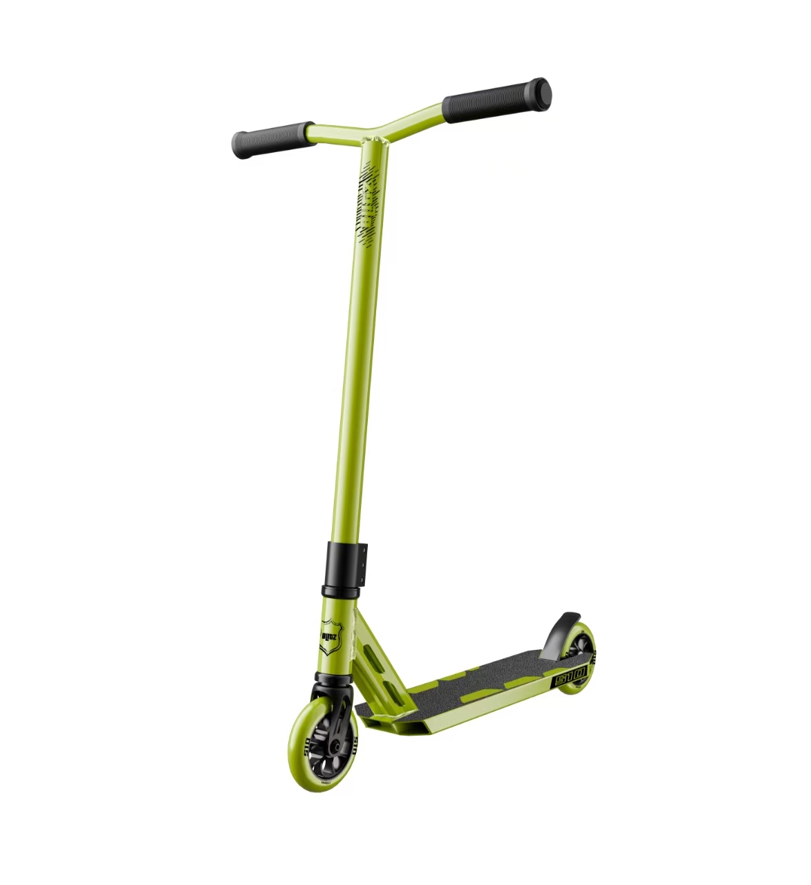 Entry level stunt scooter for beginners manufactured by Aixi Sports with durable aluminum frame and safety features